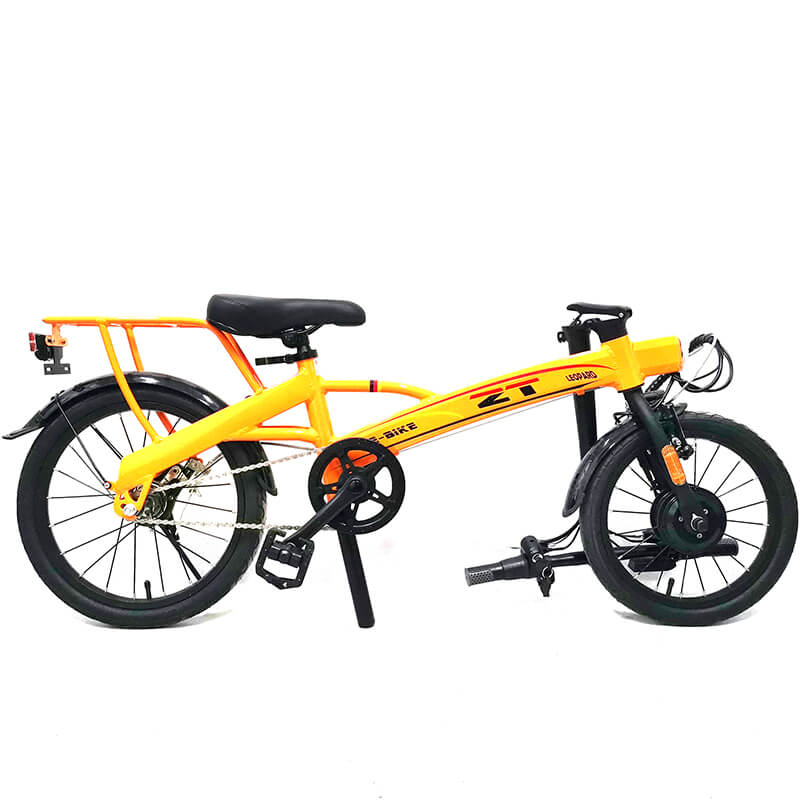 TDR-12Z Light Weight Pedal Assist Electrid Folding Bike with Hidden Lithium Battery Orange color